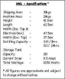 MK1 - Specifications